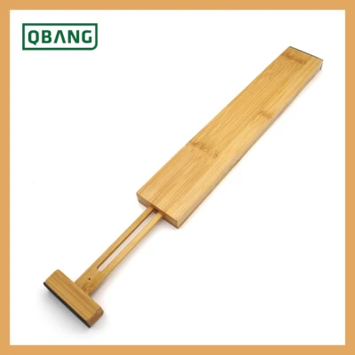 Organizador de cajones de cocina extensible de madera de alta calidad, organizador divisor de bambú ajustable, ahorro de espacio